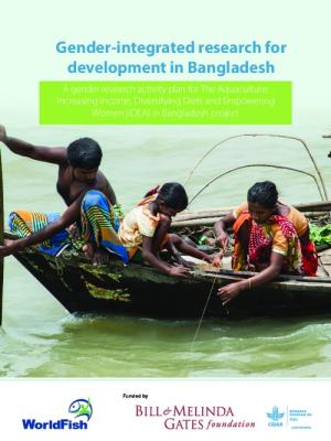 A Gender research activity plan for the aquaculture:  Increasing Income, Diversifying Diets and Empowering Women (IDEA) in Bangladesh project