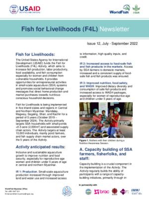Fish for Livelihoods (F4L) Newsletter (Jul - Sep 2022)