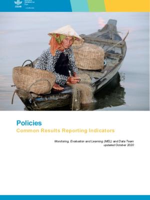 Policies:  Common results reporting indicator