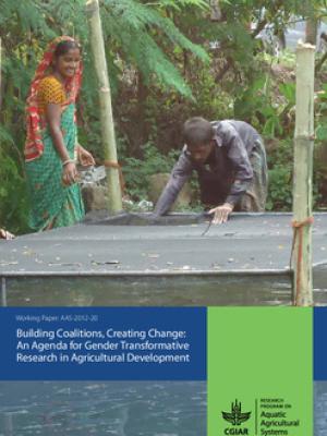 Building coalitions, creating change: An agenda for gender transformative research in agricultural development