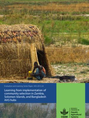 Learning from implementation of community selection in Zambia, Solomon Islands, and  Bangladesh AAS hubs