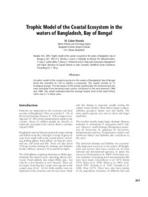 Trophic model of the coastal ecosystem in the waters of Bangladesh, Bay of Bangal