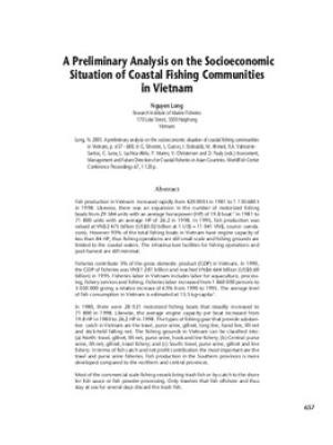 A preliminary analysis on the socioeconomic situation of coastal fishing communities in Vietnam