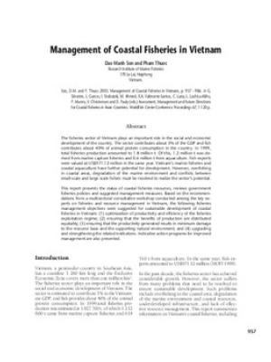 Management of coastal fisheries in Vietnam