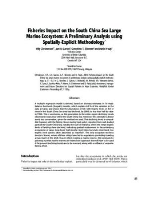 Fisheries impact on the South China Sea large marine ecosystem: a preliminary analysis using spatially-explicit methodology