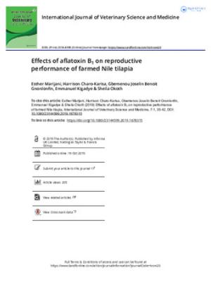 Effects of aflatoxin B1 on reproductive performance of farmed Nile tilapia