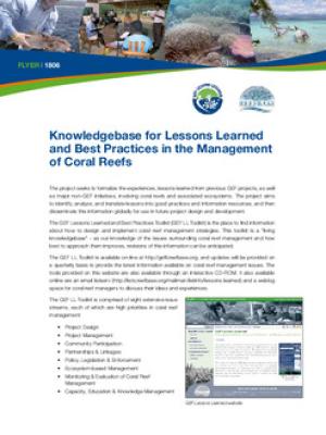 Knowledgebase for lessons learned and best practices in the management of coral reefs