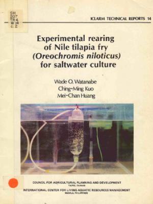 Experimental rearing of Nile tilapia fry (Oreochromis niloticus) for saltwater culture