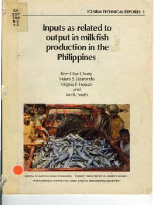 Inputs as related to output in milkfish production in the Philippines