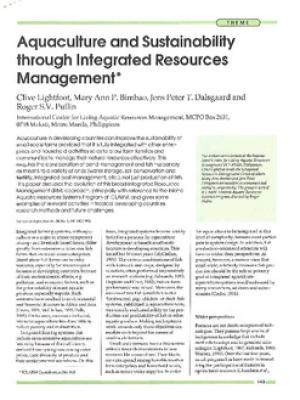 Aquaculture and sustainability through integrated resources management