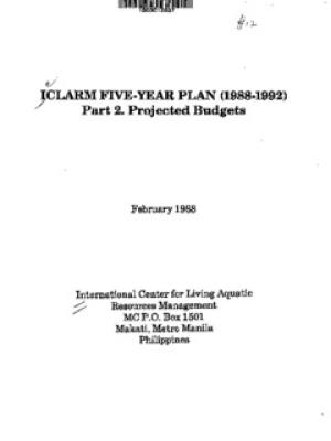 ICLARM five-year plan (1988-1992)