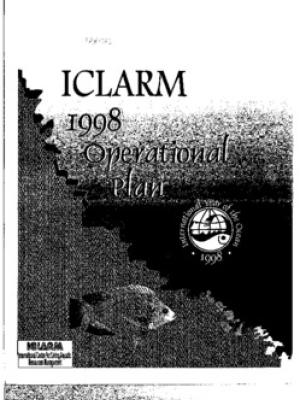ICLARM 1998 operational plan