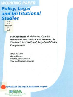 Management of fisheries, coastal resources and coastal environment in Thailand: institutional, legal and policy perspectives