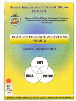 Genetic Improvement of Farmed Tilapias (GIFT) phase II (January 1993 to December 1997): plan of project activities - year 2 (January to December 1994)