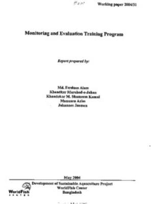 Monitoring and evaluation training program