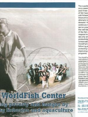 The WorldFish Center: reducing poverty and hunger by improving fisheries and aquaculture
