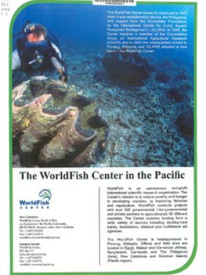 The WorldFish Center in the Pacific