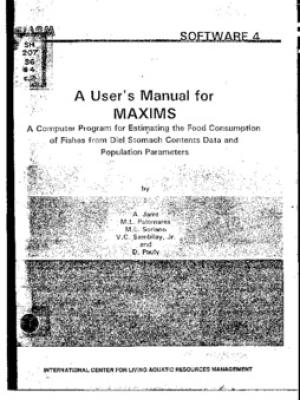 MAXIMS: a computer program for estimating the food consumption of fishes from diel stomach contents data and population parameters
