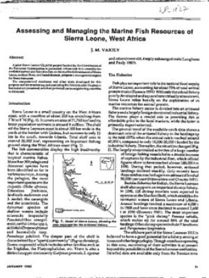 Assessing and managing the marine fish resources of Sierra Leone, West Africa