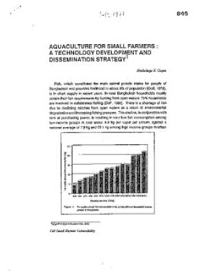 Aquaculture for small farmers: a technology development and dissemination strategy