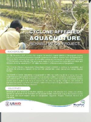 Cyclone affected aquaculture rehabilitation project