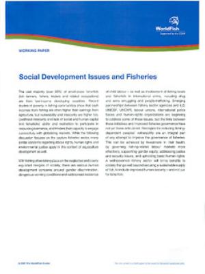 Social development issues and fisheries