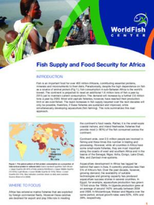 Fish supply and food security for Africa