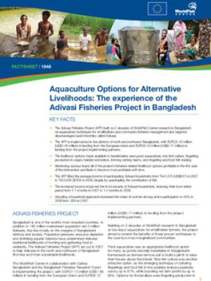 Aquaculture options for alternative livelihoods: the experience of the Adivasi Fisheries Project in Bangladesh
