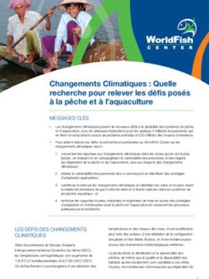 Changements climatiques : quelle recherche pour relever les défis posés à la pêche et à l’aquaculture