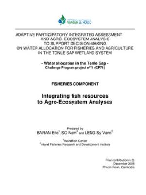 Integrating fish resources to agro-ecosystem analyses