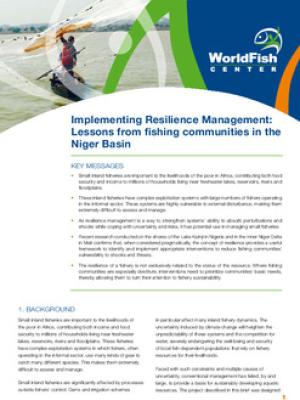 Implementing resilience management: lessons from fishing communities in the Niger basin