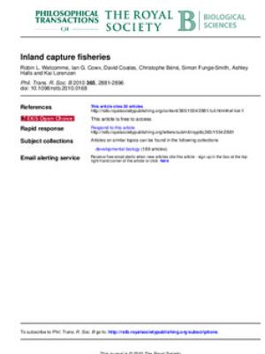 Inland capture fisheries