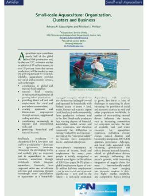 Small-scale aquaculture: organization, clusters and business