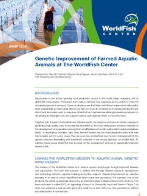 Genetic improvement of farmed aquatic animals at the WorldFish Center