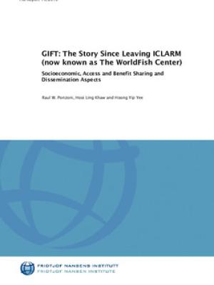 GIFT: the story since leaving ICLARM (now known as the WorldFish Center): socioeconomic, access and benefit sharing and dissemination aspects