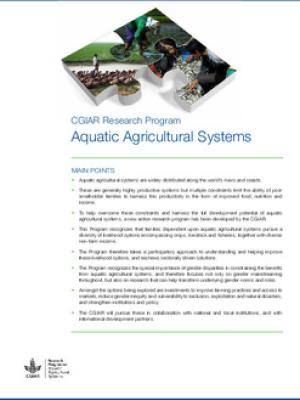 CGIAR Research Program. Aquatic agricultural systems