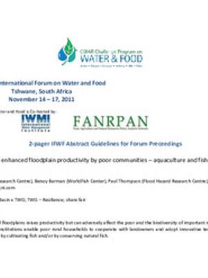 Scaling out enhanced floodplain productivity by poor communities: aquaculture and fisheries in Bangladesh and eastern India