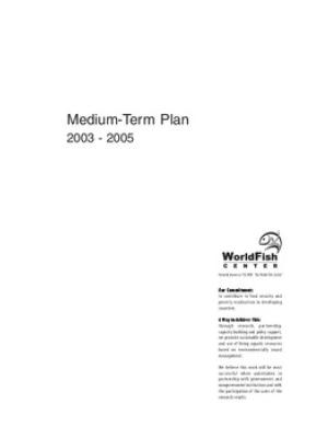 Medium-term plan 2003 - 2005