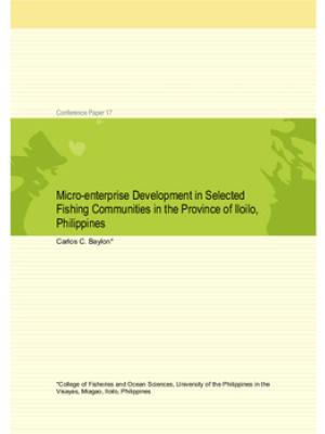 Micro-enterprise development in selected fishing communities in the province of Iloilo, Philippines