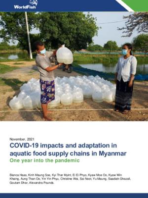 COVID-19 impacts and adaptation in aquatic food supply chains in Myanmar - One year into the pandemic