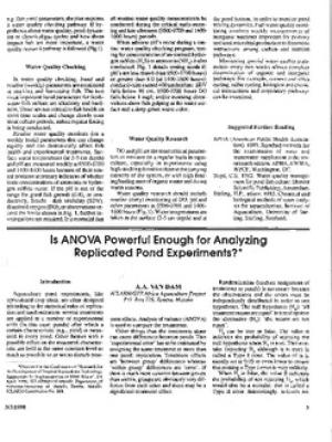 Is ANOVA powerful enough for analyzing replicated pond expriments?