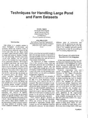 Techniques for handling large pond and farm datasets