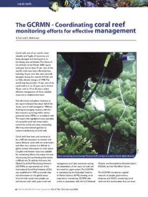 The GCRMN - coordinating coral reef monitoring efforts for effective management