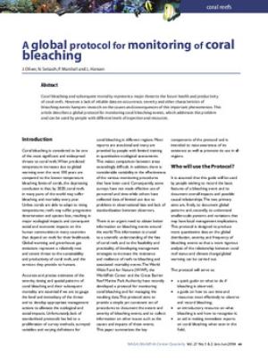 A global protocol for monitoring of coral bleaching