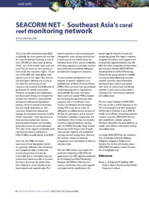 SEACORM Net - Southeast Asia's coral reef monitoring network