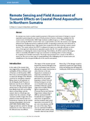 Remote sensing and field assessment of tsunami effects on coastal pond aquaculture in northern Sumatra