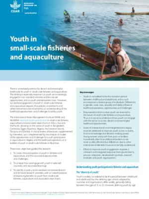 Youth in small-scale fisheries and aquaculture