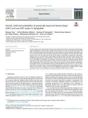Growth, yield and profitability of genetically improved farmed tilapia (GIFT) and non-GIFT strains in Bangladesh