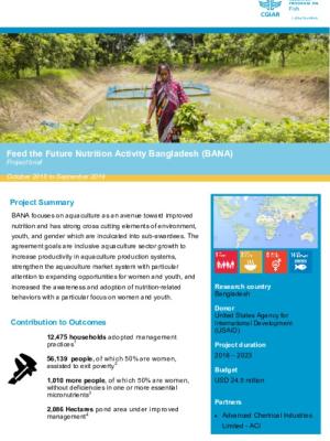 Feed the Future Nutrition Activity Bangladesh (BANA) Project brief October 2018 - September 2019