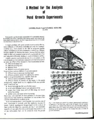 A method for the analysis of pond growth experiments